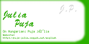 julia puja business card